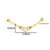 Henson Elegante y Único 1.2*8mm Acero Inoxidable Ala de Ángel Mariposa Puente de Oreja Perforación de Cartílago de Oreja Joyería