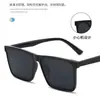 Gafas de Sol para Hombre, Cara Grande, Anti-UV, Elegantes Gafas Cuadradas Polarizadas para Conductores