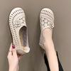 Zapatos Mocasines Casuales de Moda para Mujer, Estilo Nuevo Primavera 2026, Suela Suave, Superficie Suave, Diseño Hueco Floral, Zapatos Retro Étnicos para Mamá