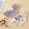 Babeiro de algodão coreano espesso e absorvente, feito de gaze de algodão puro, adequado para bebês e crianças pequenas, com design de pétala giratório, uso dupla face