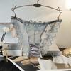 Encaje Puro Transparente Menos Ropa Interior para Mujer Nueva Entrada Satén de Lujo Sexy Super Elástico Algodón Antibacteriano Triángulo de la Entrepierna Pantalones Cortos Cabeza