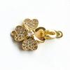 Hebilla de collar de perlas con incrustaciones de circonitas, hebilla de collar chapada en cobre, hebilla de protección de color oro de 18 quilates, hebilla de pulsera, hebilla de conexión