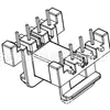 Transformador Ef25 Bastidor Ef26 Bastidor de Baquelita Bobina de Bastidor de Alta Frecuencia Pin Horizontal 4+4 2543-1