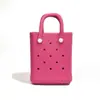 Moda Coreana Bolsa de Playa de Eva Bolso de Mano Hecho a Mano DIY Decorativo Perforado Bolsa de Nicho para Maquillaje Bolso Cruzado para Mujer