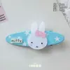 Estilo Crema Dulce Rosa y Azul Lindo Conejo Miffy Pasador para el Cabello Corazón Femenino Aspecto de Alta Calidad Pato de Dibujos Animados Clip Lateral para Flequillo