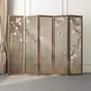 Biombo Estilo Chino para Sala de Estar y Dormitorio, Moderno Sencillo Entrada de Casa Madera Maciza Plegable Móvil