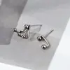 S925 prata esterlina brincos suspensos traseiros nova moda assimétricos brincos temperamento personalidade simples brincos
