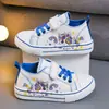 Zapatillas Deportivas Nuevas de Estilo Coreano para Niños Primavera y Otoño, Zapatos de Lona para Niños, Zapatos Casuales Versátiles de Dibujos Animados para Niñas, Zapatos de Tela de Moda