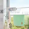 Mini haste haste curta haste retrátil tipo mola haste retrátil haste para secar roupas de banheiro sem furar haste para pendurar roupas de armário haste pequena de guarda-roupa