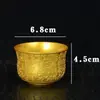 Xícara de Chá Doméstica de Luxo Estilo Chinês com Cem Bênçãos e Riqueza, uma Peça Decorativa para Idosos, um Artesanato de Tigela Tesouro, Xícara de Cem Bênçãos, Pote de Cem Bênçãos