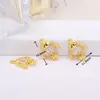 Oro Verdadero 18k Col de Forma Pentagonal Microincrustaciones de Circonita Accesorios Pulsera de Mariposa Colgante DIY Collar Pendientes Colgante D103