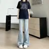 Jeans Retro Micro-Campana para Mujer Otoño Invierno 2026 Nuevos de Cintura Alta Adelgazantes Estudiantes de Secundaria Preparatoria Pantalones Campana Petite