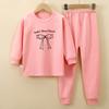 Conjunto de Roupas Íntimas Infantis Puro Algodão Roupas para Casa das Meninas Adolescentes Médio e Grande Roupas Quentes de Outono Calças de Outono Roupas Infantis