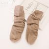 Calcetines para Bebé de Primavera y Otoño, Calcetines Infantiles de Colores Caramelo, Calcetines Lisos Gruesos a Rayas de Media Pantorrilla, Calcetines de Algodón, Calcetines Flojos Infantiles