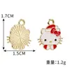 Hello Kitty Colgante Esmaltado de Aleación Charm Colgante para Pulsera DIY Accesorios Colgantes Decorativos para Joyería Bolsos Llaveros