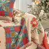 Funda de sofá de Navidad, adecuada para todas las estaciones, con textura de lino sintético, estilo retro americano, para decoraciones festivas y fundas de sofá