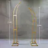 Adereços de Casamento: Arco Floral em Forma de Chifre, Cenário de Palco, Painel Curvo Pronto para Casamento ao Ar Livre