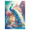 Casa de Conto de Fadas na Nuvem Pintura Diamantada Diamante Completo Estilo Sonhador Sala de Estar Parede de Fundo do Sofá Adesivo Bordado Diamante Ponto Cruz Diamante Completo 5D