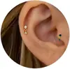 Moda Transfronteriza Europea y Americana Pendientes Versátiles Pequeños de Piedra de Nacimiento Pendientes de Gota de Zirconia Nuevo Estilo para Mujer 2024