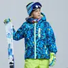 Ropa de Esquí Infantil Kuluoxing Ropa de Esquí para Niños e Niñas Impermeable Cálida Transpirable Exterior Chaqueta Gruesa de Algodón