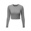Roupa de Yoga de Secagem Rápida, Manga Longa, Cintura Alta, Top Esportivo Respirável, Camiseta Fitness Elástica para Treinamento de Pilates, Dropshipping Disponível