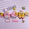 Accesorios para Joyería de Goma Suave de PVC Decoración para Funda de Teléfono Móvil Dibujos Animados Lindo Bob Esponja Pastel Estrella DIY con Colgante Flor de Zapato