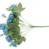 Buquê de flores artificiais de alta qualidade, modelo Imperial Concubine, com 7 rosas pequenas e 14 rosas pequenas em formato de diamante.