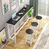 Mesa de bar de pared sencilla, mesa estrecha comercial, mesa larga para el hogar, mesa y silla combinadas para tienda de té con leche, silla alta de bar