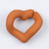 Acrílico plástico 21*19mm mão-feltro pintura Macaron pêssego amor corrente fivela DIY jóias acessórios shell do telefone móvel