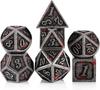 Dados de metal dnd dungeons & dragons grifo dados sólidos traje czulu grupo de carrera juego de mesa dados multifacéticos