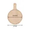 Plato de Pizza Redondo Cuadrado de Madera de Bambú Bandeja de Madera Plato para Hornear Plato para Bistec Pan Plato de Cena de Madera Personalizado