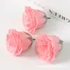 Cristal artificial de alta gama color oro rosa cabeza de flor rosa hechicera azul ramo de San Valentín material DIY flor de rosa con purpurina