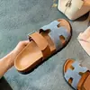 Sandálias rasteirinhas Grape Mom studiolee de uma tira com sola grossa, chinelos de exterior para mulheres, novo estilo verão 2025