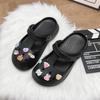 Sandalias ligeras de tacón medio para mujer, con punta de dibujos animados, impermeables, para playa, verano, exteriores, populares en internet