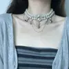 Collar de Perlas de Lujo Ligero Estilo Francés para Mujer, Cadena para Clavícula de Gama Alta con Diseño en Capas, Accesorio para el Cuello de Nicho