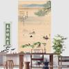 Cortina de Bambú China Cortina Enrollable Cortina de Entrada Ambiente Retro Fondo de Paisaje Partición Sala de Té Ambiente Pintura Decorativa