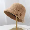 2026 Nuevo Sombrero de Felpa Tipo Cubo para Mujer Otoño Invierno Estilo Coreano Versátil Sombrero de Cubeta Engrosado Protección contra el Frío Calidez Sombrero de Cubeta