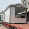 Quiosco exterior móvil de estructura de acero, tienda de moda, puesto de ventas, quiosco contenedor hecho a medida para áreas escénicas y calles comerciales