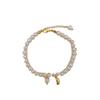 Pulsera de Frijol Sonriente de Perla de Agua Dulce Dongdaemun Estilo Coreano Diseño Nicho Pulsera de Perlas Alienígenas Pulsera para Mujer Combinación con Todo