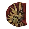 Outono e inverno novos acessórios de miçangas com flores e lantejoulas lenço de cabeça chapéu chapéu de tricô com flor de placa chapéu de flor atacado direto da fábrica