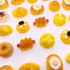 Simulación comida en miniatura juego tarta de manzana pizza juguete para niños parche diy pegamento crema material llavero refrigerador