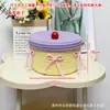 Cesta de Almacenamiento para Pastel de Muñeca Divertida Juguetes para Niños Cesta Tejida de Cuerda de Algodón de Dibujos Animados Caja Organizadora de Bocadillos para Escritorio de Sala de Estar