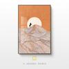 Pintura Decorativa Criativa Simples Abstrata de Nascer do Sol para Pendurar na Entrada Venda por Atacado Pintura Decorativa para Corredor Sala de Estar Pintura para Casa Quarto Sala de Jantar