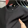 Camiseta de Manga Corta para Hombre Moderna de Verano Retro Americano Transpirable Cuello Redondo Manga Corta