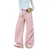 Pantalones Casuales Plegados de Paracaídas para Deportes al Aire Libre para Hombres y Mujeres Primavera 2026 Nuevo Color Sólido Holgado Recto Pierna Ancha Largos