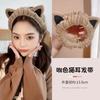 Zhao Lusi Mesmo Estilo Hair Band Mulheres Bonito Face Wash Especial Aplicar Máscara Lavar Cabelo Band Headgear Hairpin Orelha de Gato