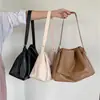 Bolsa de Ombro Customizada da Moda, Bolsa de Uso Diário Estilo Coreano de Nicho, Couro PU Macio, Estilo Simples, Bolsa Transversal de Grande Capacidade para Mulheres