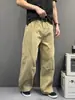 Pantalones de trabajo deconstruidos estilo americano para mujer y hombre, retro, relajados y casuales, pantalones de pierna recta ancha sueltos, marca de moda