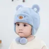 Gorro de Invierno para Bebé Oso Lindo Súper Lindo 5-24 Meses Unisex Gorro de Felpa para Bebé Gorro Cálido con Protección para las Orejas para Niños