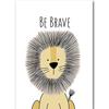 AliExpress Venta Caliente Pintura Colgante de Animales de Dibujos Animados Moderna Linda León Jirafa Decoración para Habitación Infantil Lienzo Pintura Núcleo